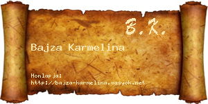 Bajza Karmelina névjegykártya